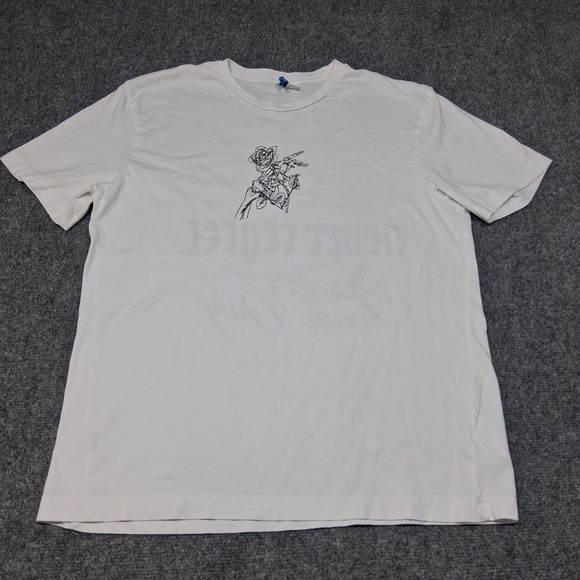H&M Divided Essentials Shirt Woman Size L White Short‎ Sleeve  T-Shirt - Picture 1 of 11